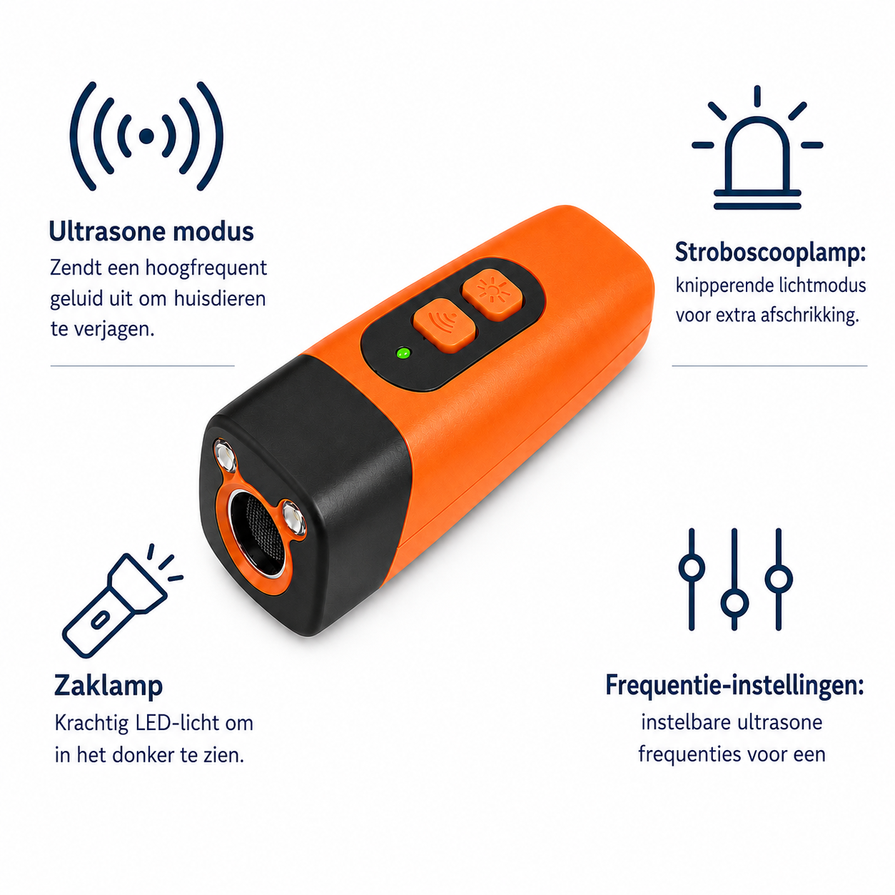 CalmTrainer ultrasone hondentrainer — stop blaffen zonder straf