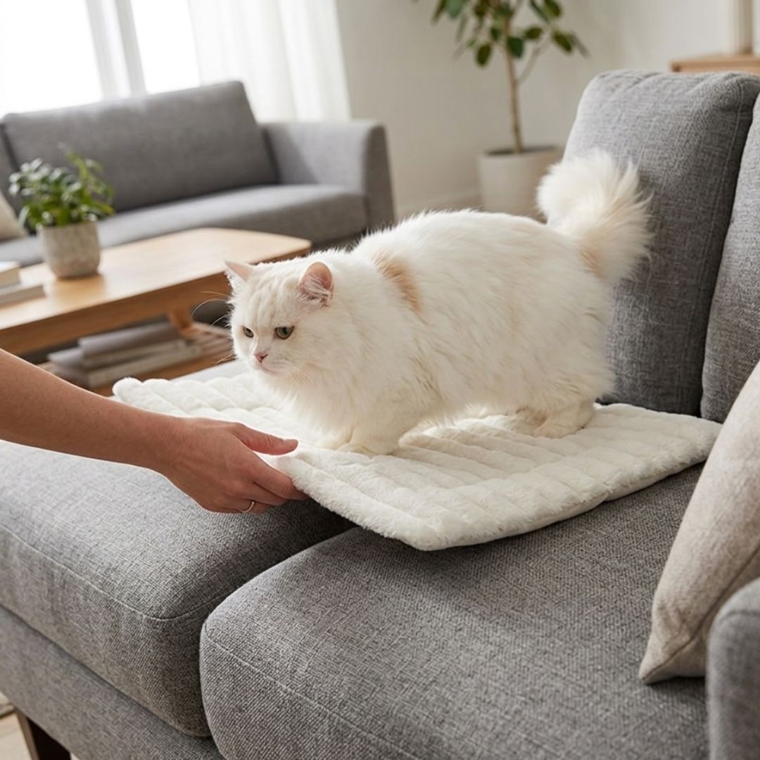 ComfyMat ligmat kleur Grijs — hond slaapt ontspannen op warme mat