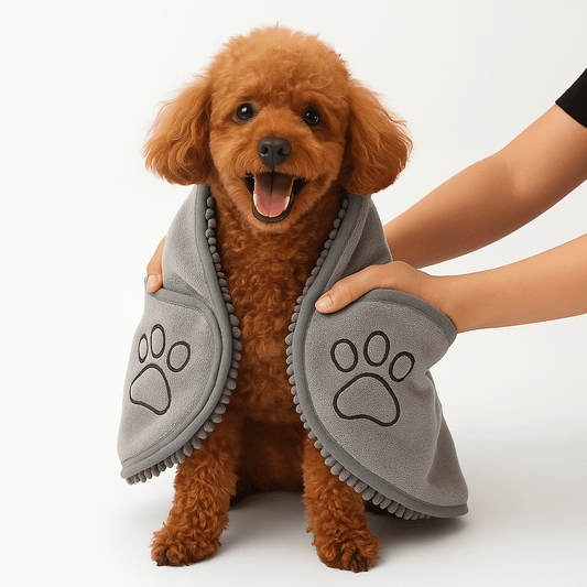 DryPaw honden drooghanddoek microvezel — featured productfoto