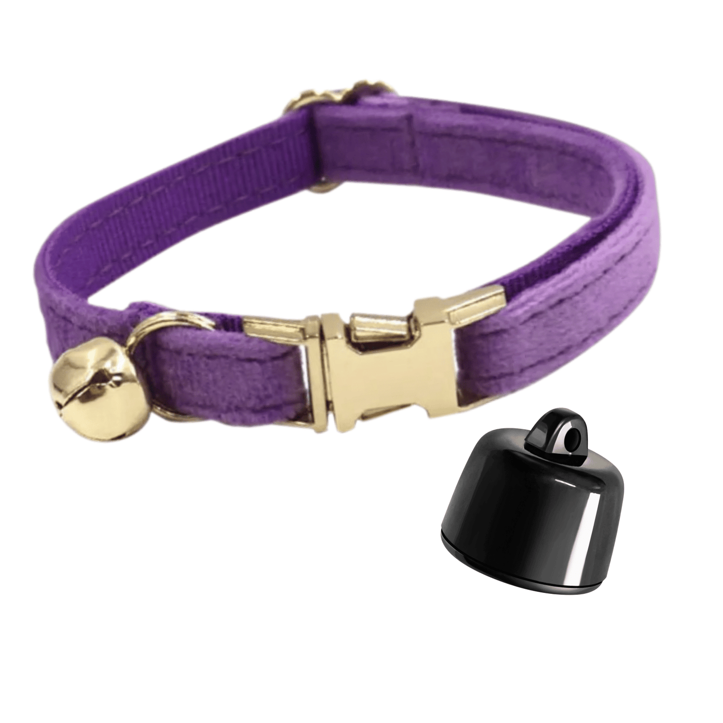 Huisdier tracker halsband — set met tracker en halsband op witte achtergrond
