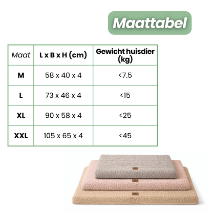 SupportBed hondenbed schuimlaag detail — 5 cm dikke stevige vulling