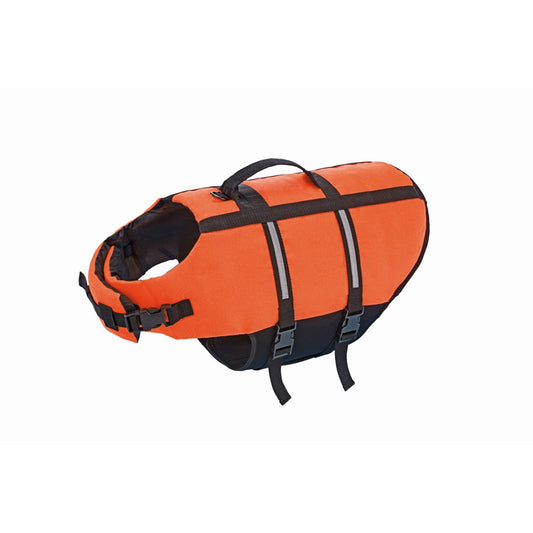 SwimSafe zwemvest hond — oranje reddingsvest met handvat