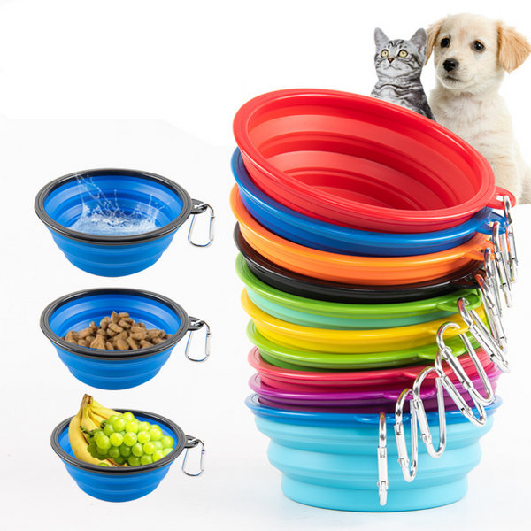 FoldBowl reisbak hond en kat — opvouwbare eet- en drinkbak voor onderweg