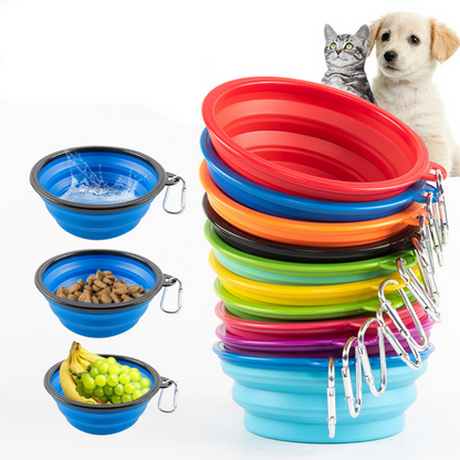 FoldBowl reisbak hond en kat — opvouwbare eet- en drinkbak voor onderweg