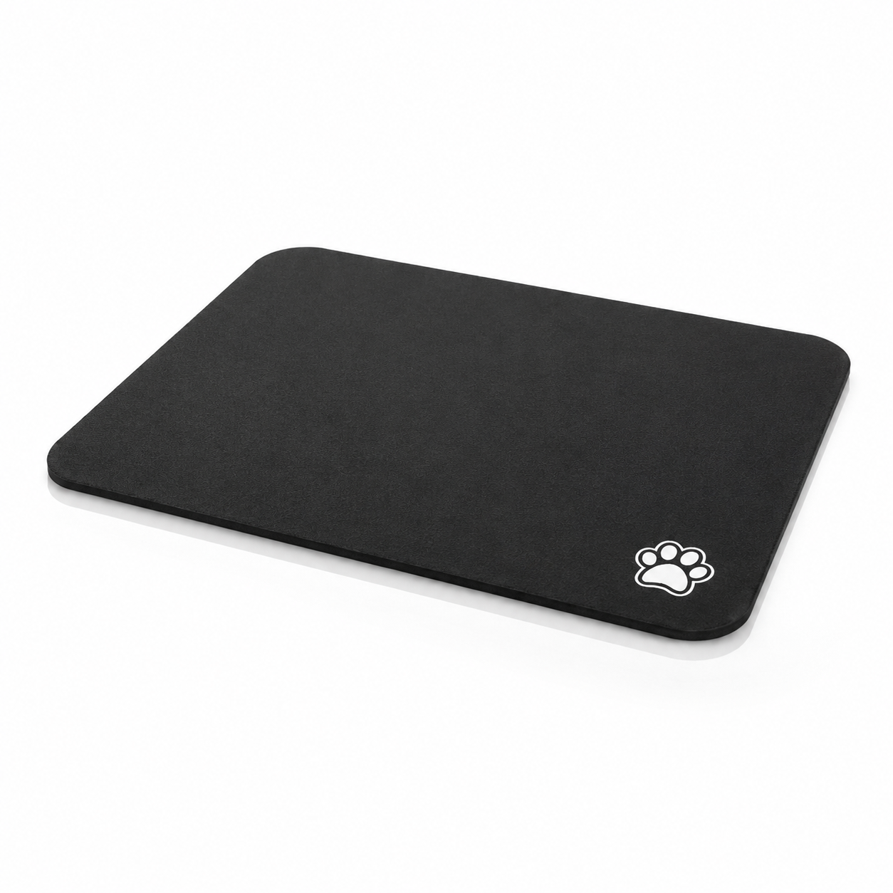 Absorberende voerbakmat zwart — antislip voerbakmat voor hond en kat