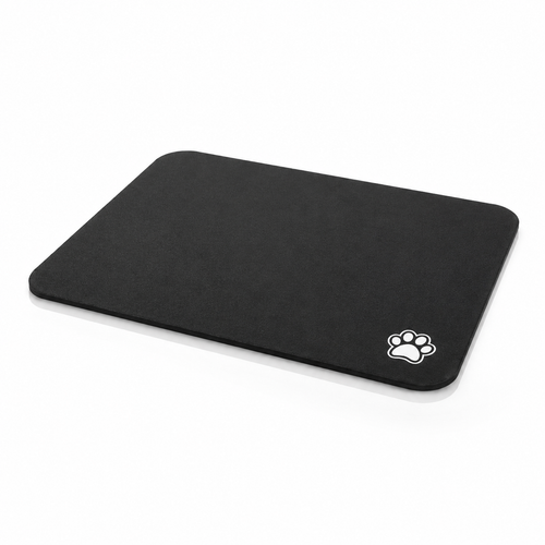 Absorberende voerbakmat zwart — antislip voerbakmat voor hond en kat