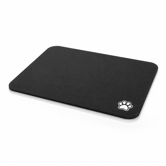 Absorberende voerbakmat zwart — antislip voerbakmat voor hond en kat