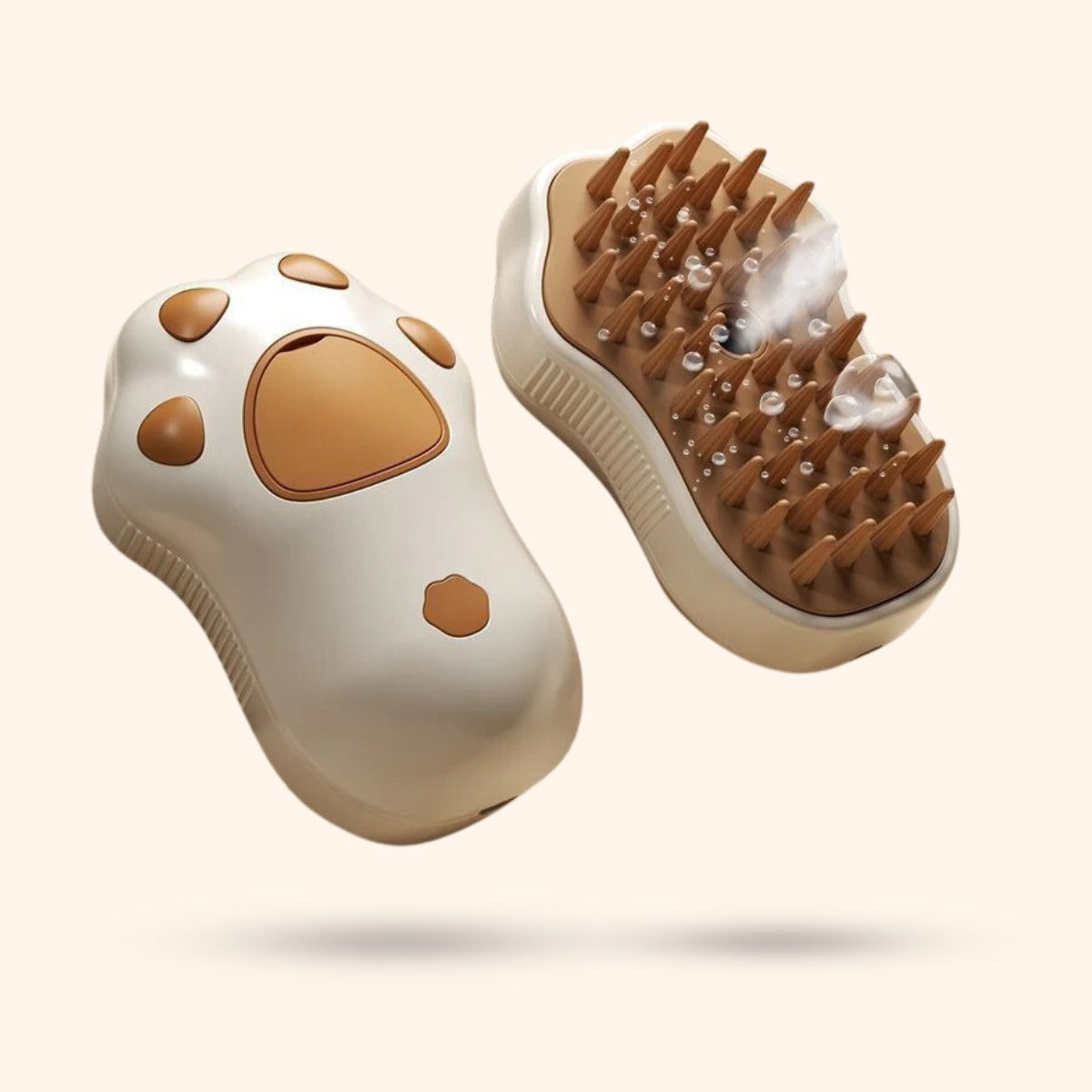 SteamBrush Stoomborstel bruine poot variant — ontharen hond en kat zonder trekken