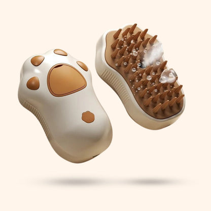 SteamBrush Stoomborstel bruine poot variant — ontharen hond en kat zonder trekken