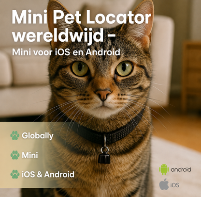 Bluetooth Tracker met Halsband voor Hond en Kat — nooit meer kwijt
