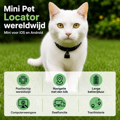 Bluetooth Tracker met Halsband voor Hond en Kat — nooit meer kwijt