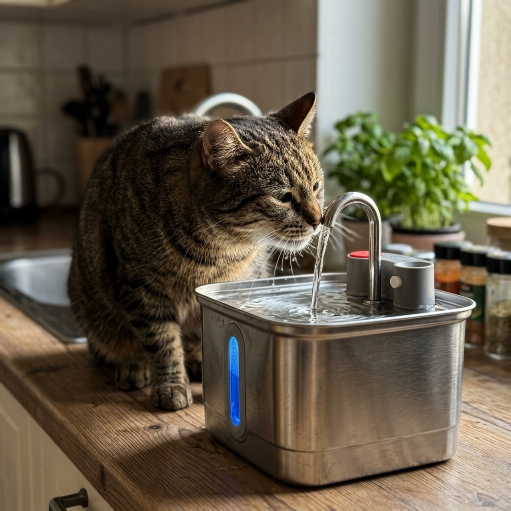 AquaFlow - Draadloze drinkfontein. Altijd vers en gefilterd water.