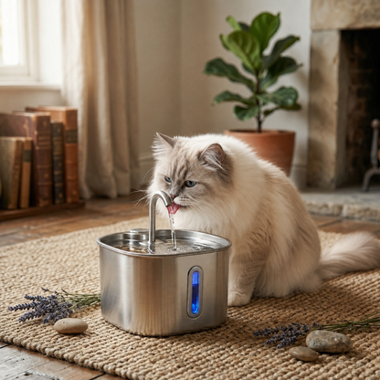 PureDrink drinkfontein kat en hond — gefilterd water, stille pomp