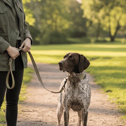 Hondenhalsband riem hond — zwarte set maat L om nek grote hond