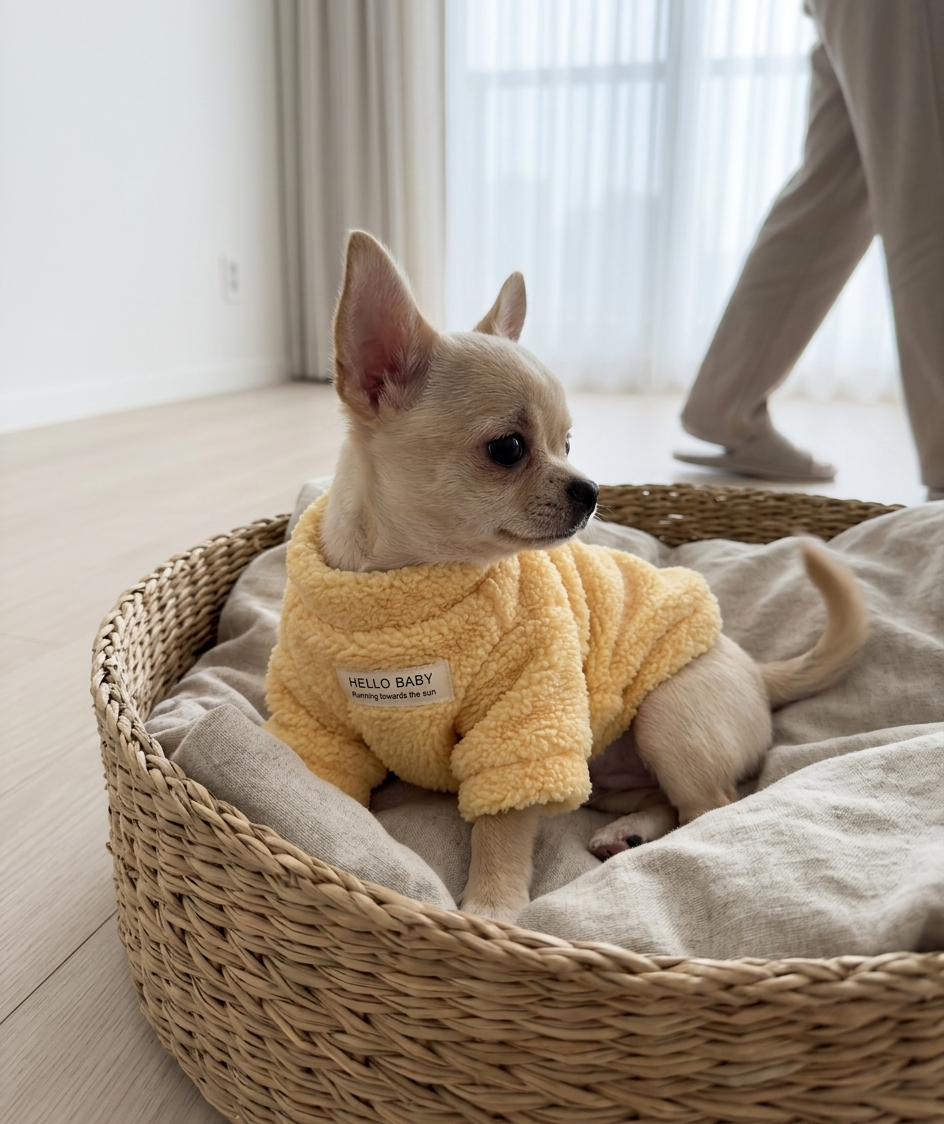 Pluche hondentrui — warm voor herfst en winter, kleine honden en puppy's