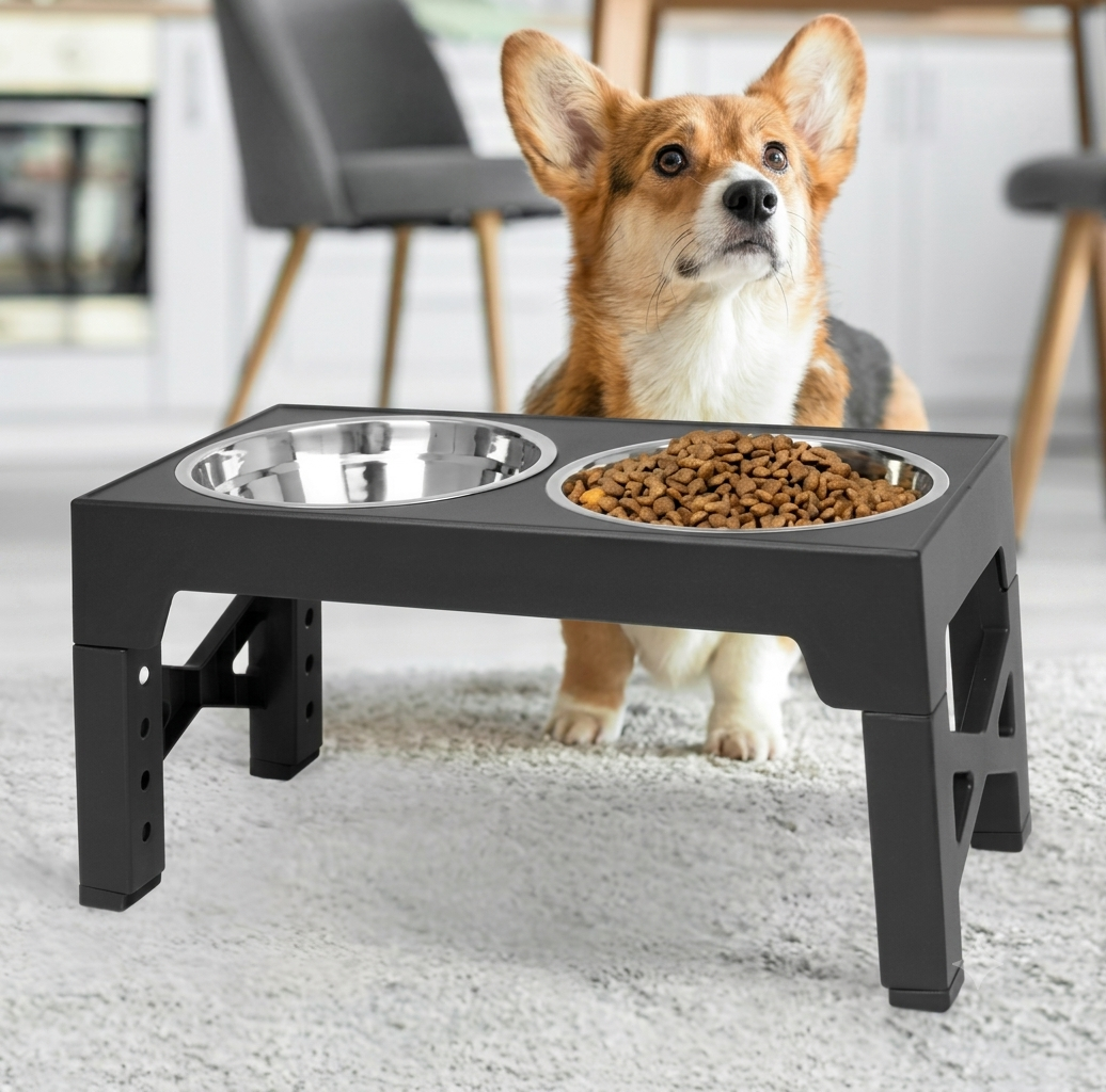 HappySpine voertafel hond — verhoogde bak, comfortabel eten