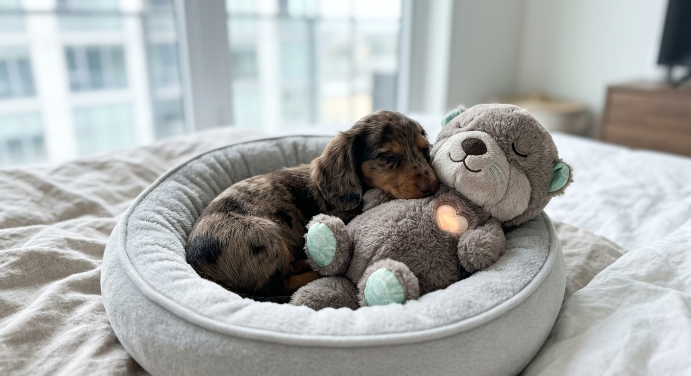 Kalmerende knuffel hond — rust bij angst en alleen zijn