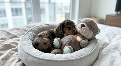Kalmerende knuffel hond — rust bij angst en alleen zijn
