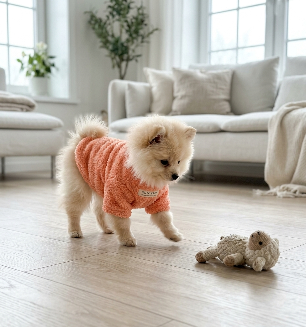 Pluche hondentrui — warm voor herfst en winter, kleine honden en puppy's