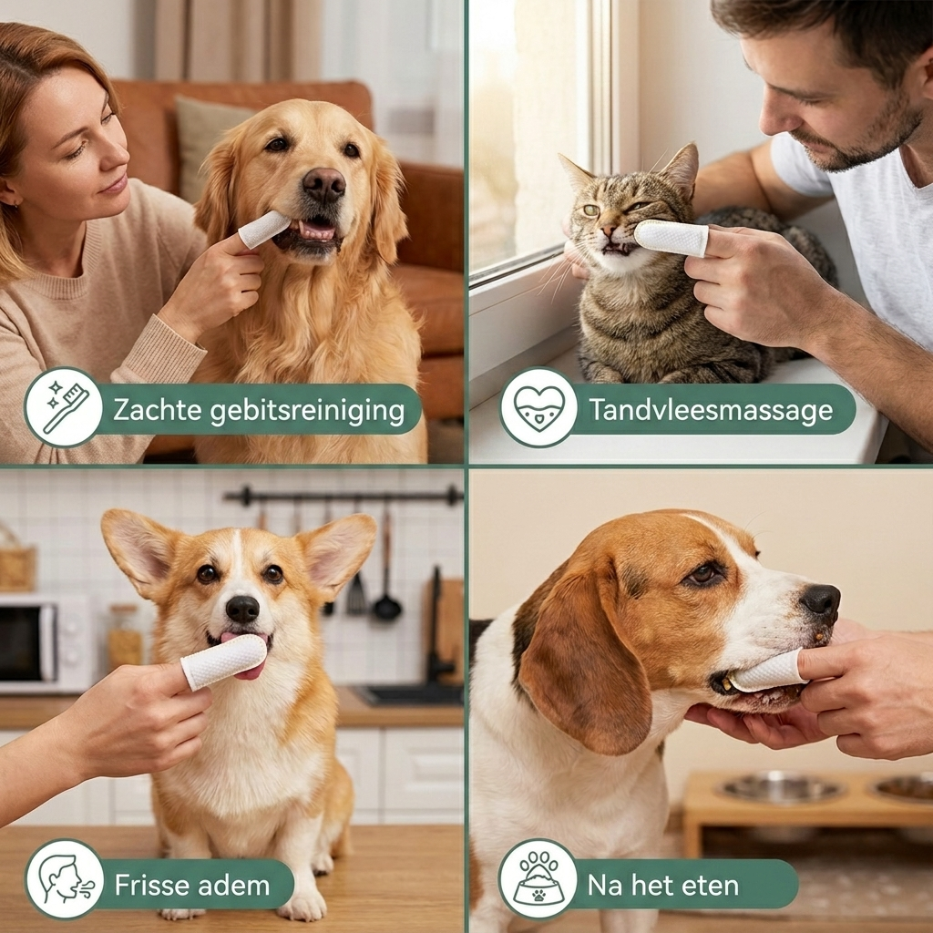 DentoWipe gebitsdoekjes — schone tanden zonder borstel, voor hond en kat