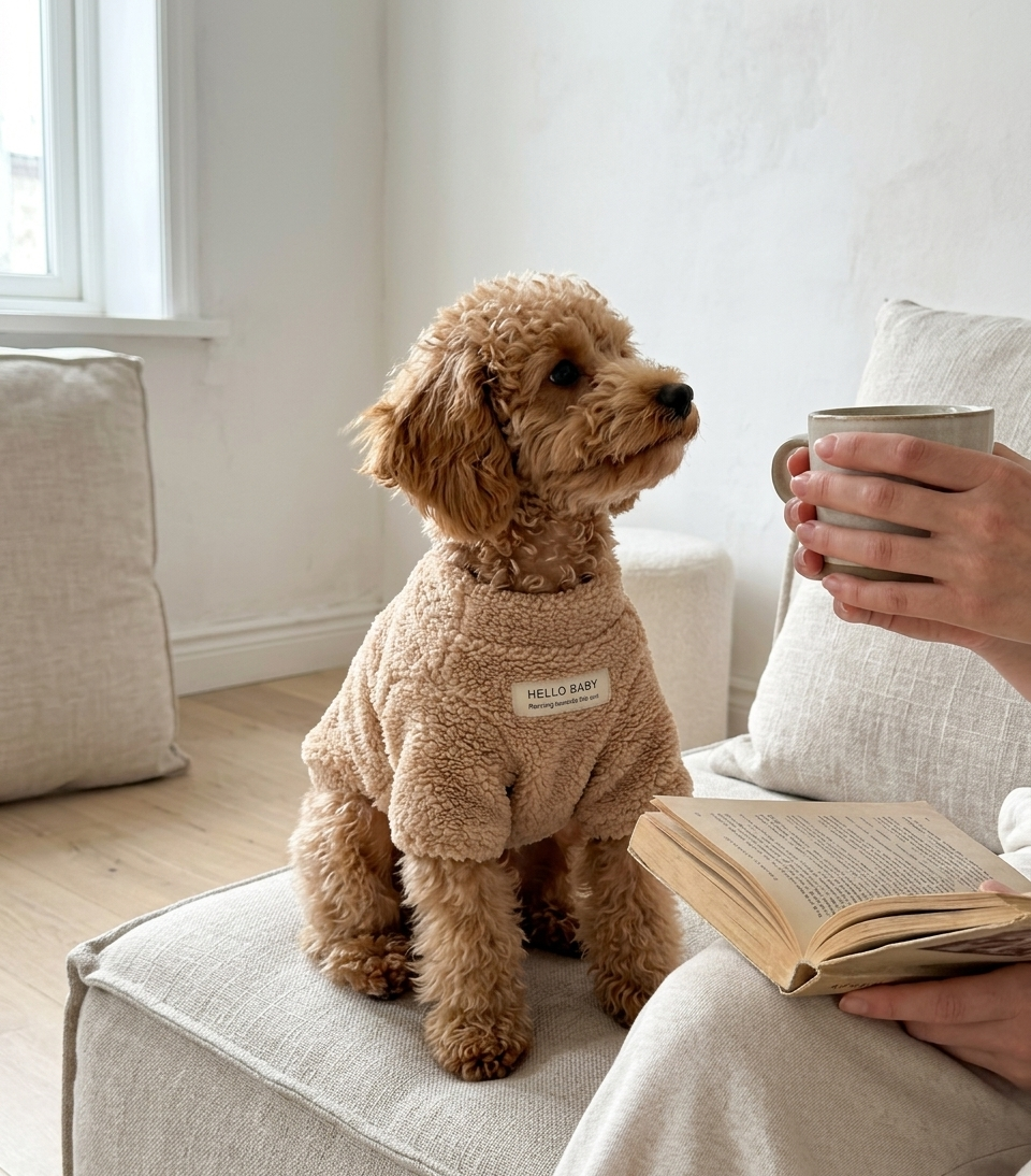 Pluche hondentrui — warm voor herfst en winter, kleine honden en puppy's