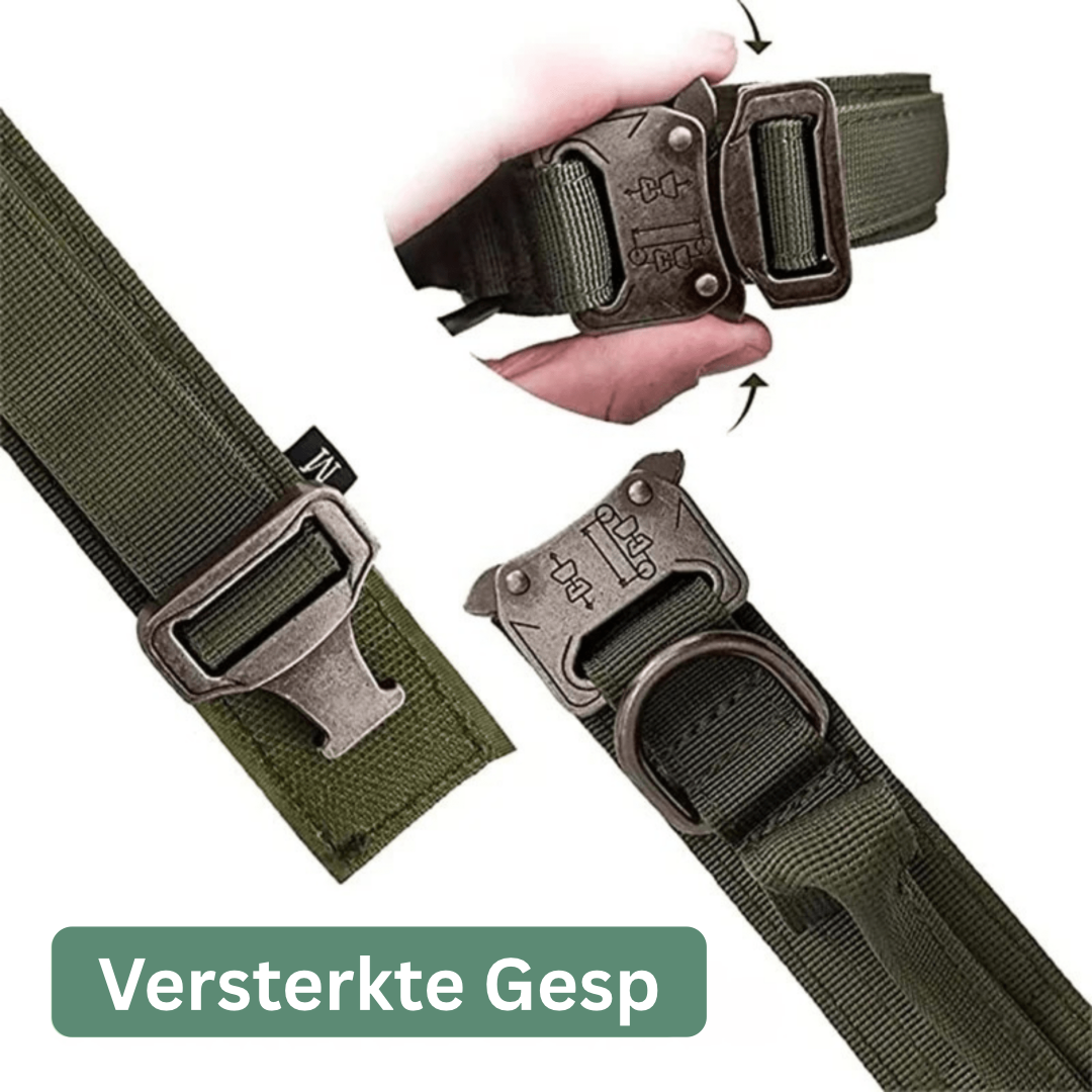 Tactische hondenhalsband met riem — nylon set met schokdemper voor hond