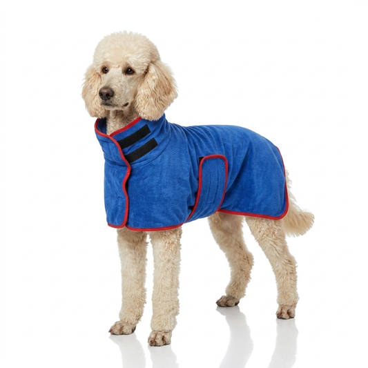 Hondenbadjas superabsorberend — droogt je hond snel na wandeling