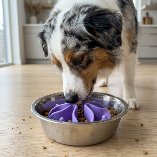 Anti-schrok voerinzet hond — langzamer eten met zuignap
