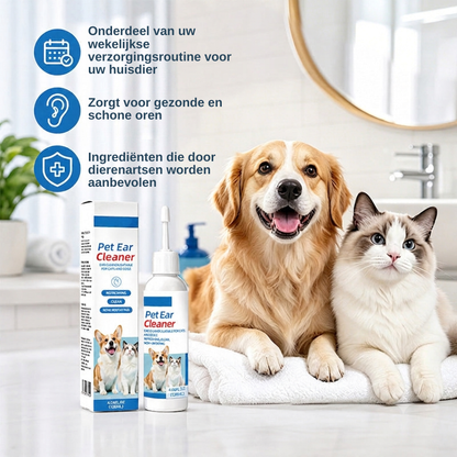 Oorreiniger hond en kat — tegen jeuk, geur en oorsmeer