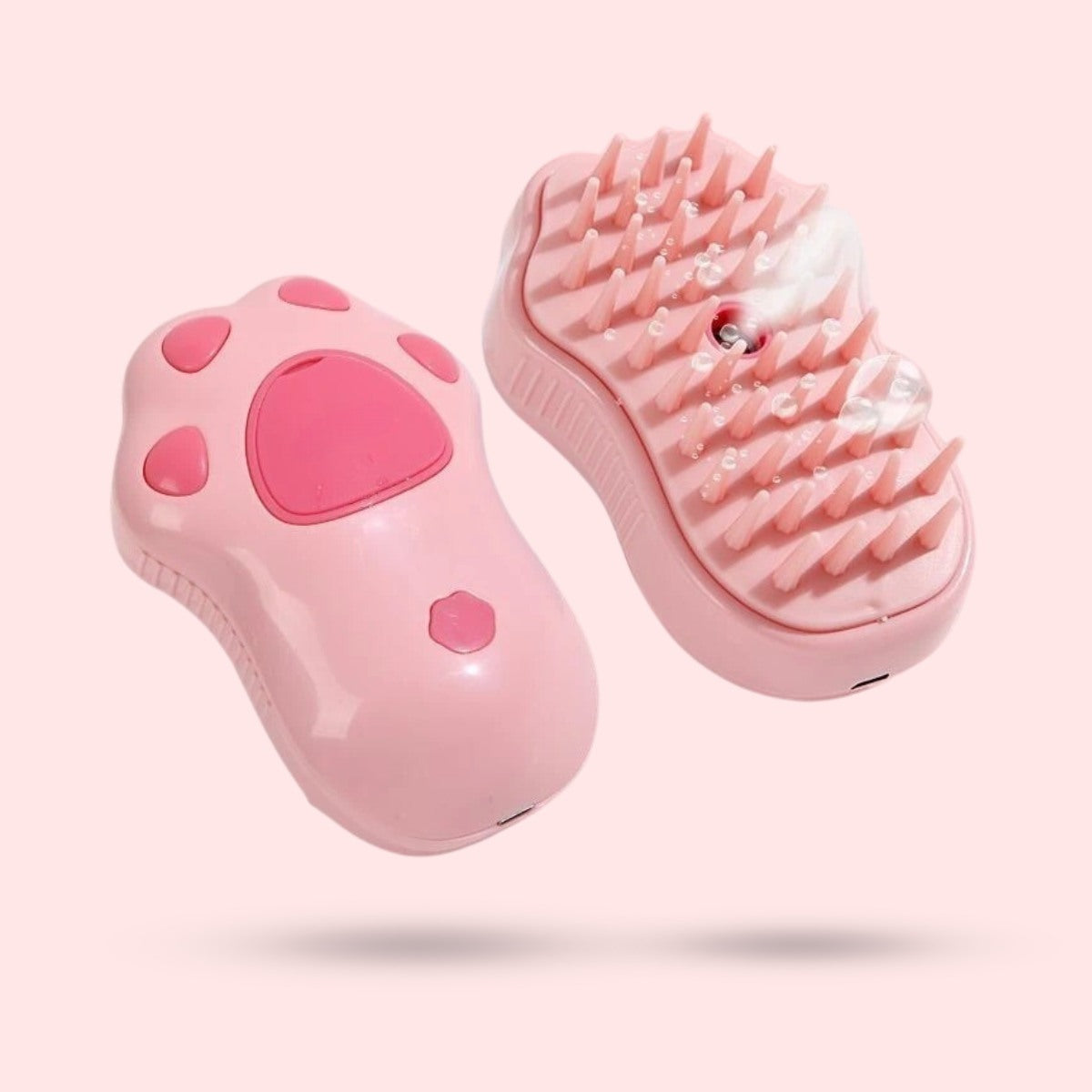 SteamBrush Stoomborstel roze poot variant — zacht borstelen met massagegevoel