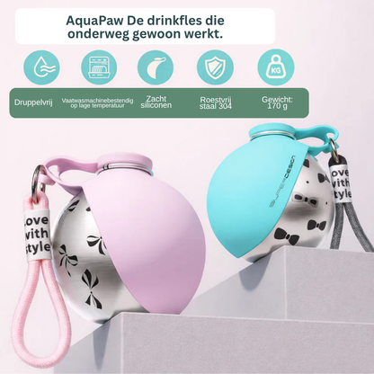 AquaPaw drinkfles — altijd water bij de hand