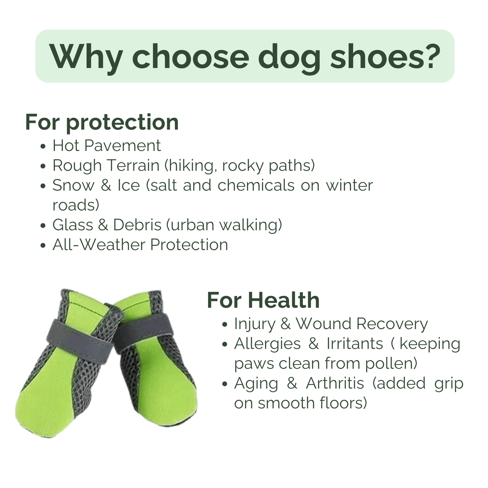 Hondenschoenen waterdicht maattabel — vergelijking maten S, M, L en XL voor hondenras