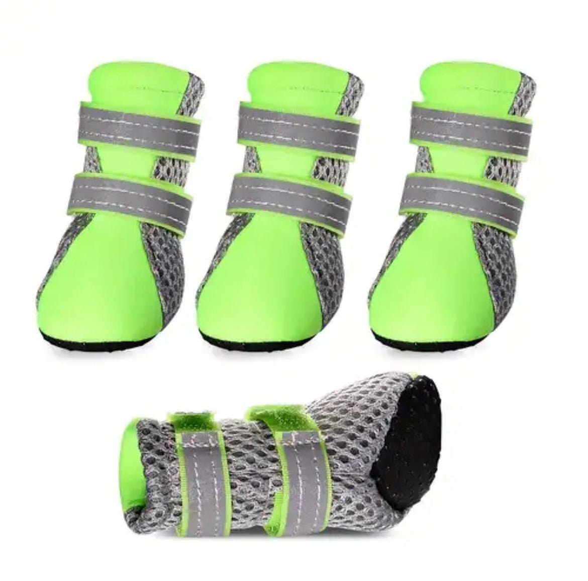 Hondenschoenen waterdicht — set van 4 stuks met klittenbandsluiting en antislip zool