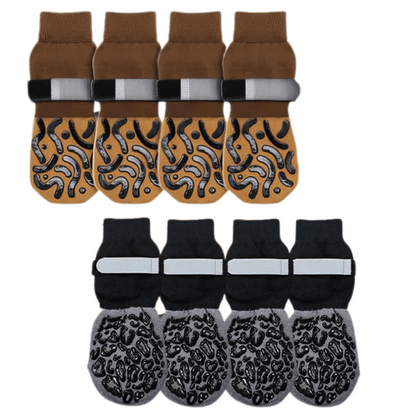 Anti-slip hondensokken — set van 4 met grip voor gladde vloeren, kleur zwart
