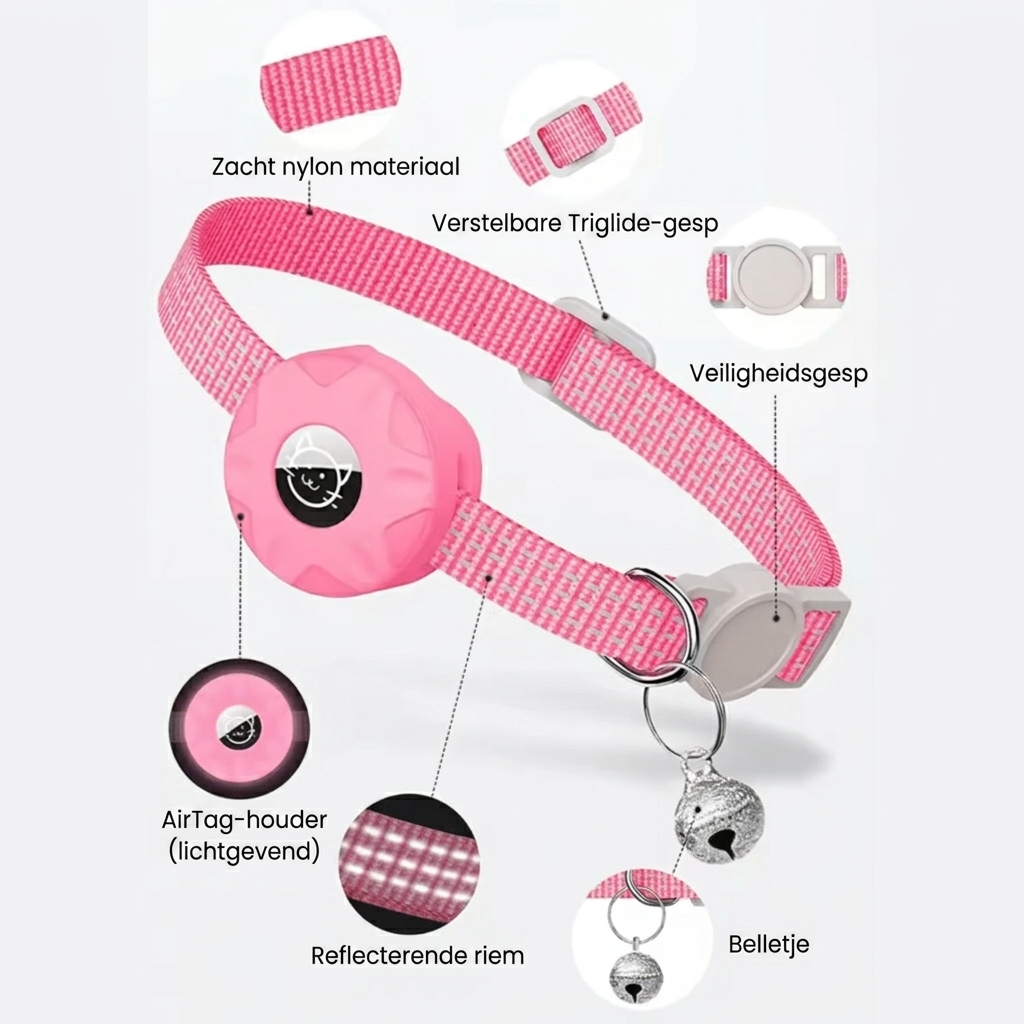 PawFind kattenhalsband met tracker — altijd te vinden, geen abonnement
