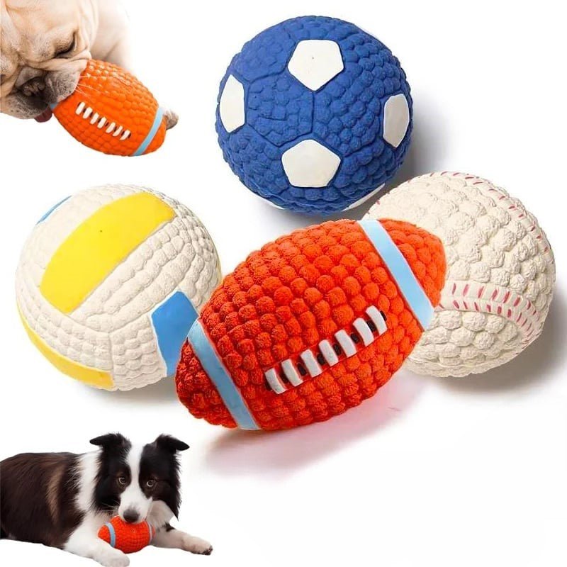 SplashBall hondenbal honkbal variant — zacht TPR speelgoed voor actieve honden
