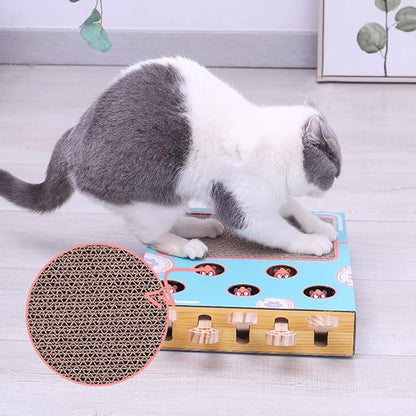 Krabmat met speelelementen voor katten
