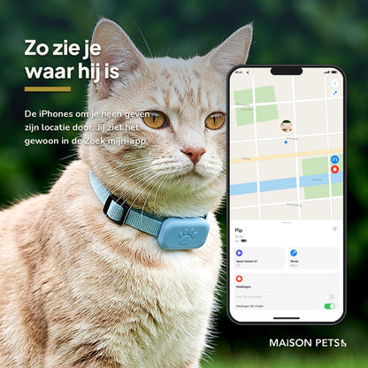 PetTrack halsband met tracker voor hond en kat — altijd te vinden, geen abonnement