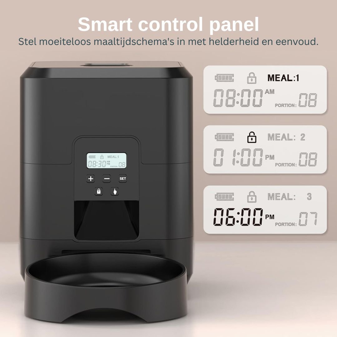 MealDrop™ automatische voerbak - Altijd op tijd, de juiste porties.Maison Pets14:10White WIFI FeederWit