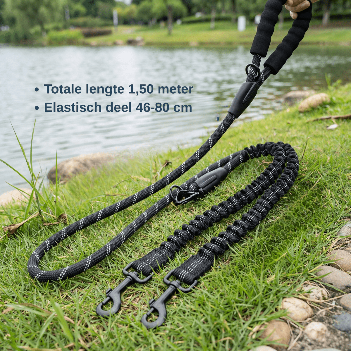 DuoWalk™ - Ontspannen wandelen met 2 hondenMaison Pets4776876665921-V2Rood