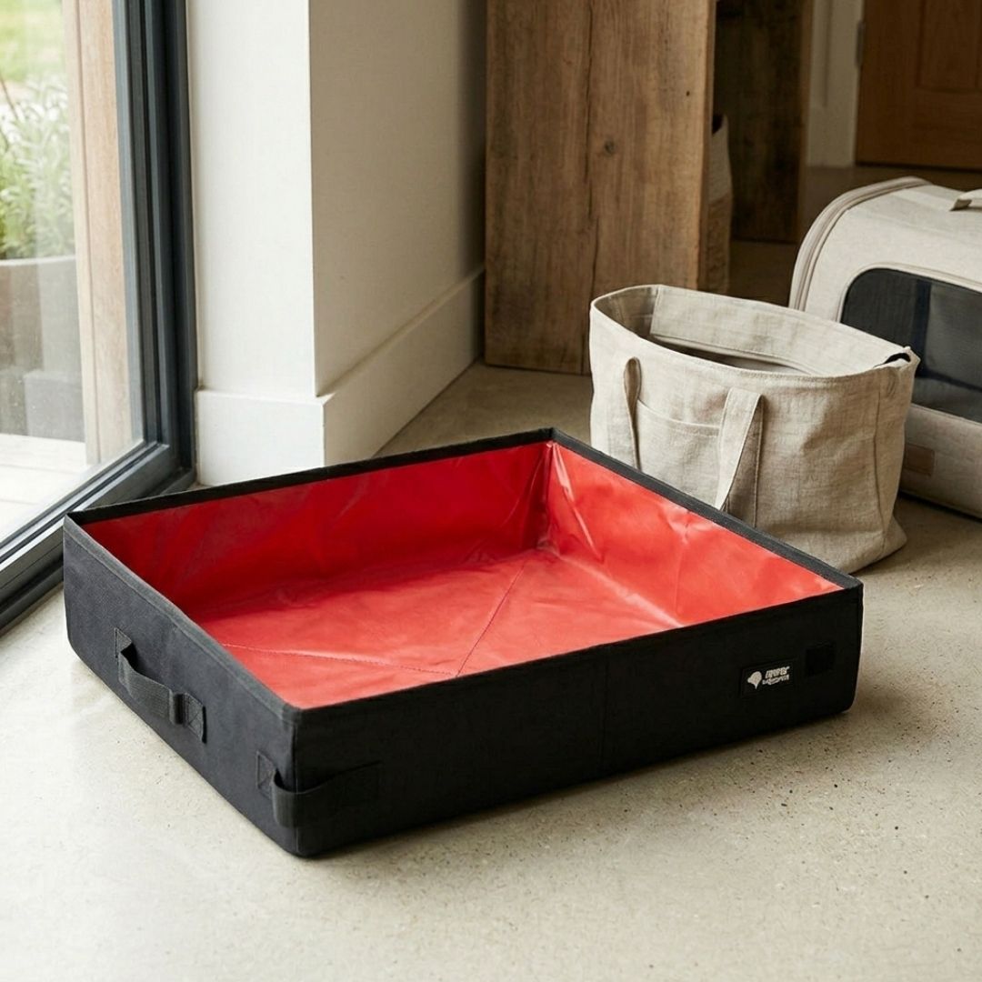 TripBox™ - De kattenbak die je overal mee naartoe neemt.Maison Pets041-001-MRoodM - 40x30x11 cm
