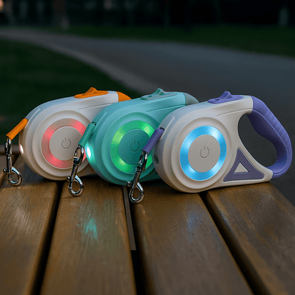 LumiTrail™ LED - hondenlijn (5m) - Goed zicht & veilig wandelen in het donkerMaison PetsLila