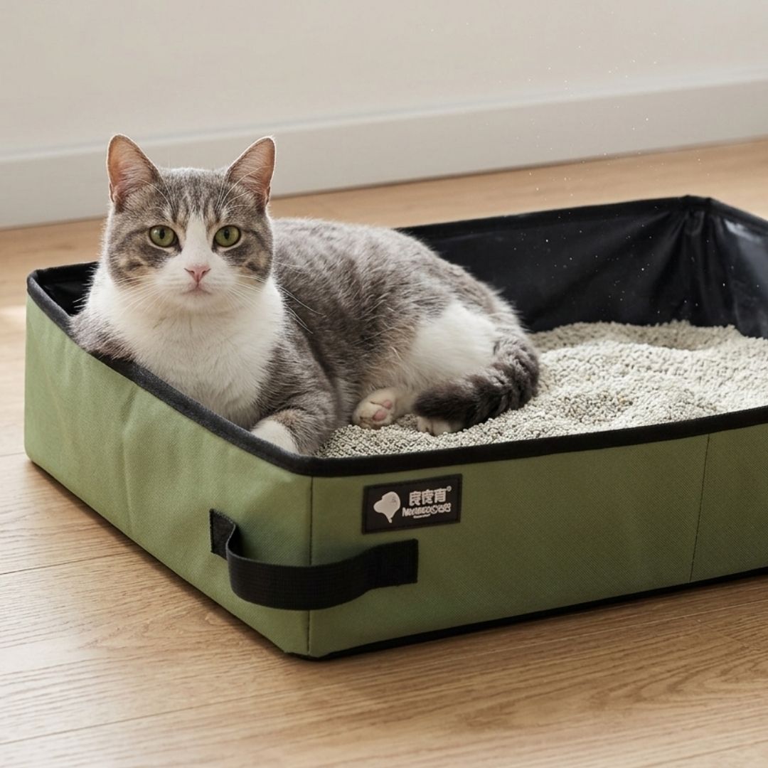 TripBox™ - De kattenbak die je overal mee naartoe neemt.Maison Pets041-001-MRoodM - 40x30x11 cm