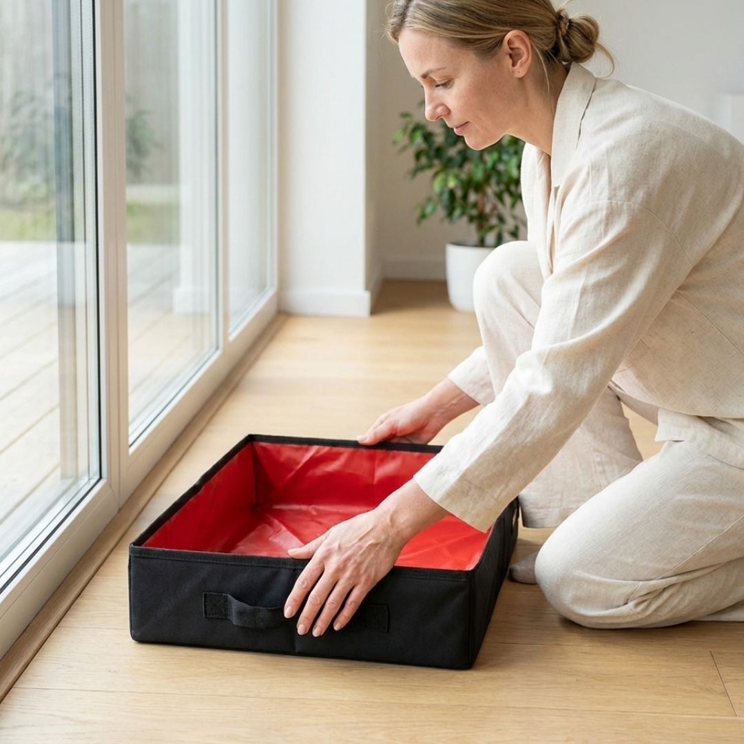 TripBox™ - De kattenbak die je overal mee naartoe neemt.Maison Pets041-003-MGroenM - 40x30x11 cm