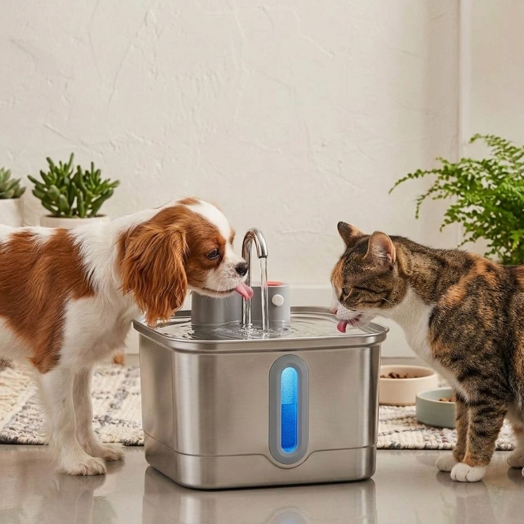 AquaFlow™ draadloze fontein. Altijd vers en gefilterd water.Maison PetsWF-F9-V1-B2