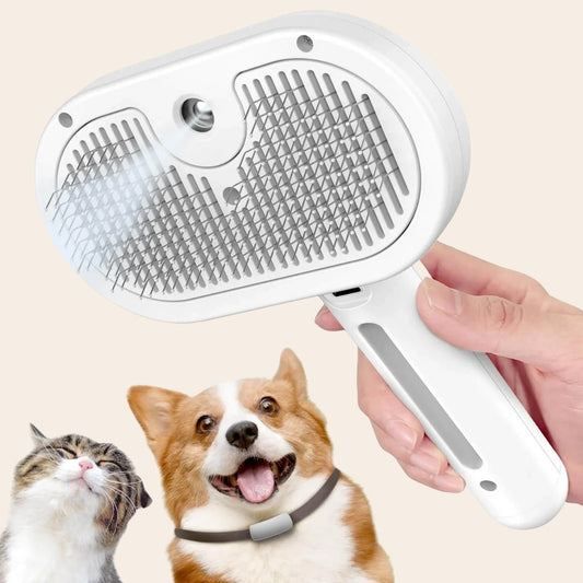 SteamPro™ verzorgingsborstel - Zachte stoom, gezonde vacht, blij huisdierMaison Pets058-001