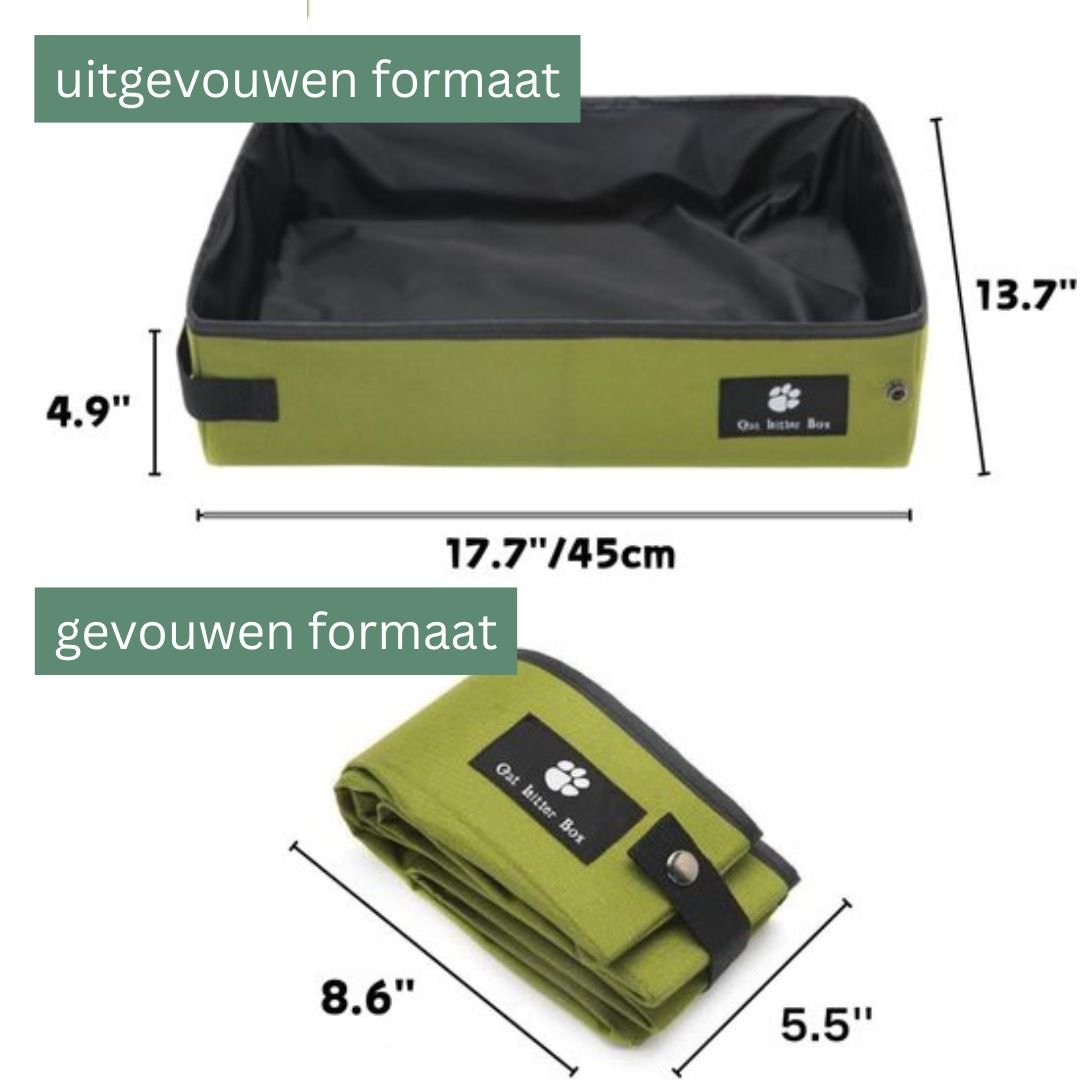 TripBox™ - De kattenbak die je overal mee naartoe neemt.Maison Pets041-001-MRoodM - 40x30x11 cm