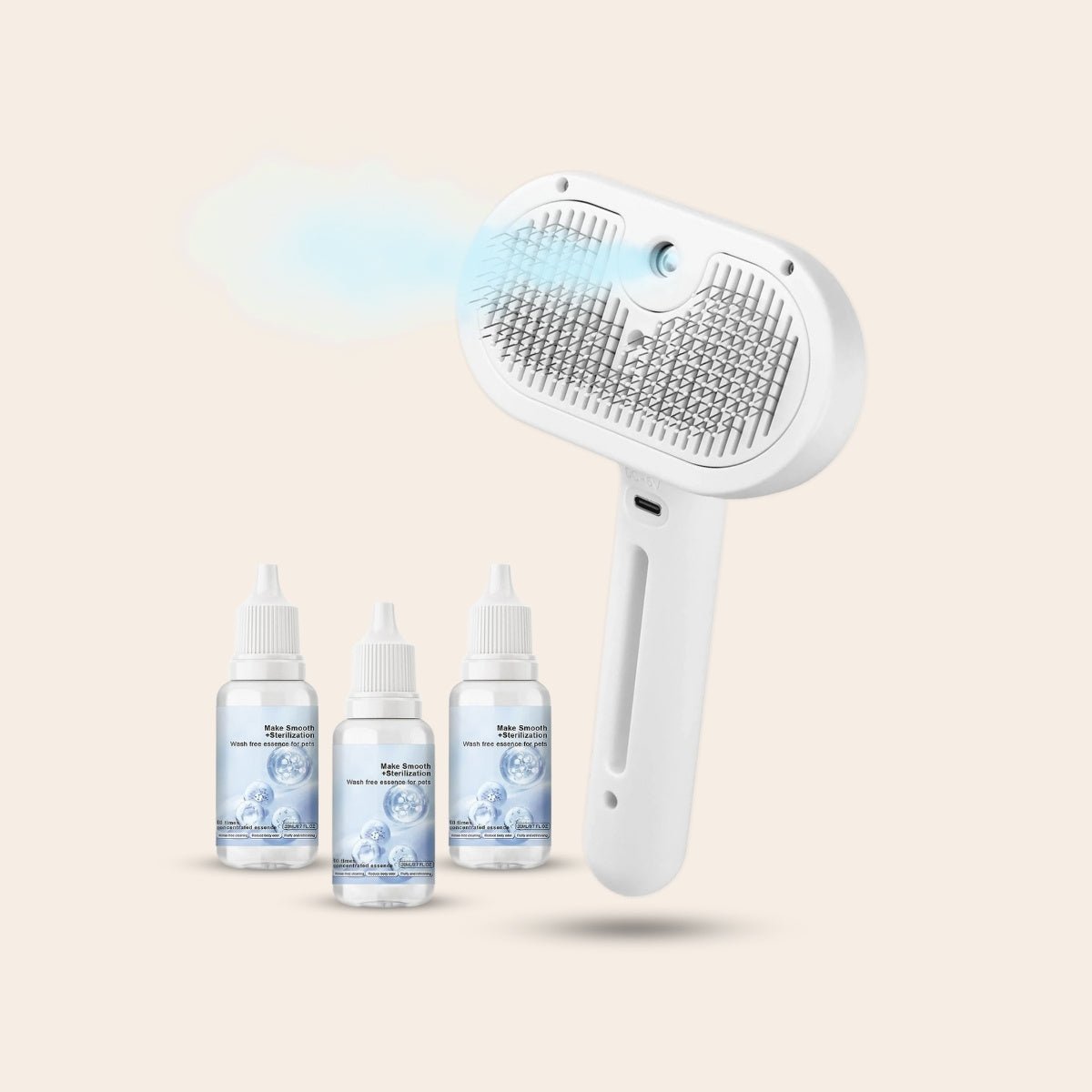 SteamPro™ verzorgingsborstel - Zachte stoom, gezonde vacht, blij huisdierMaison Pets058-001