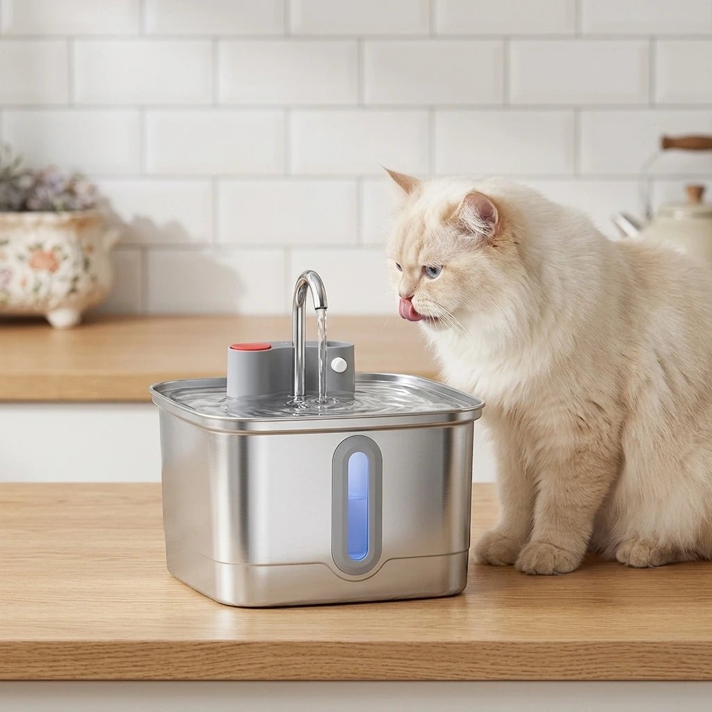 AquaFlow™ draadloze fontein. Altijd vers en gefilterd water.Maison PetsWF-F9-V1-B2