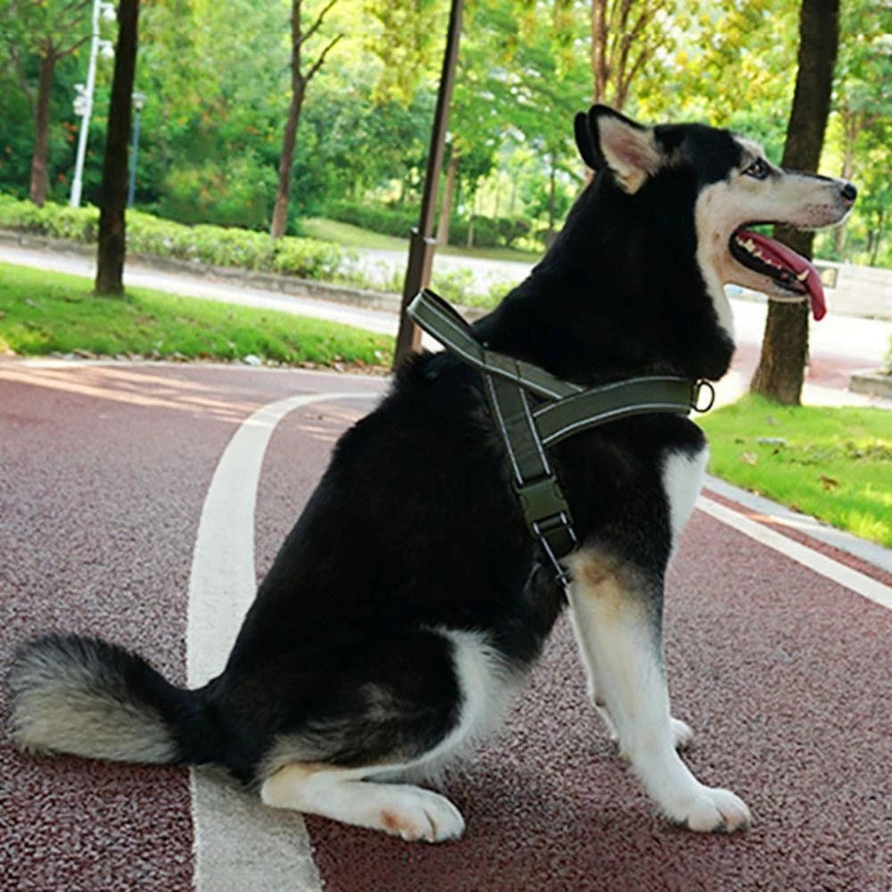 Tactisch no-pull harnas hond — grip met bovenhandvat